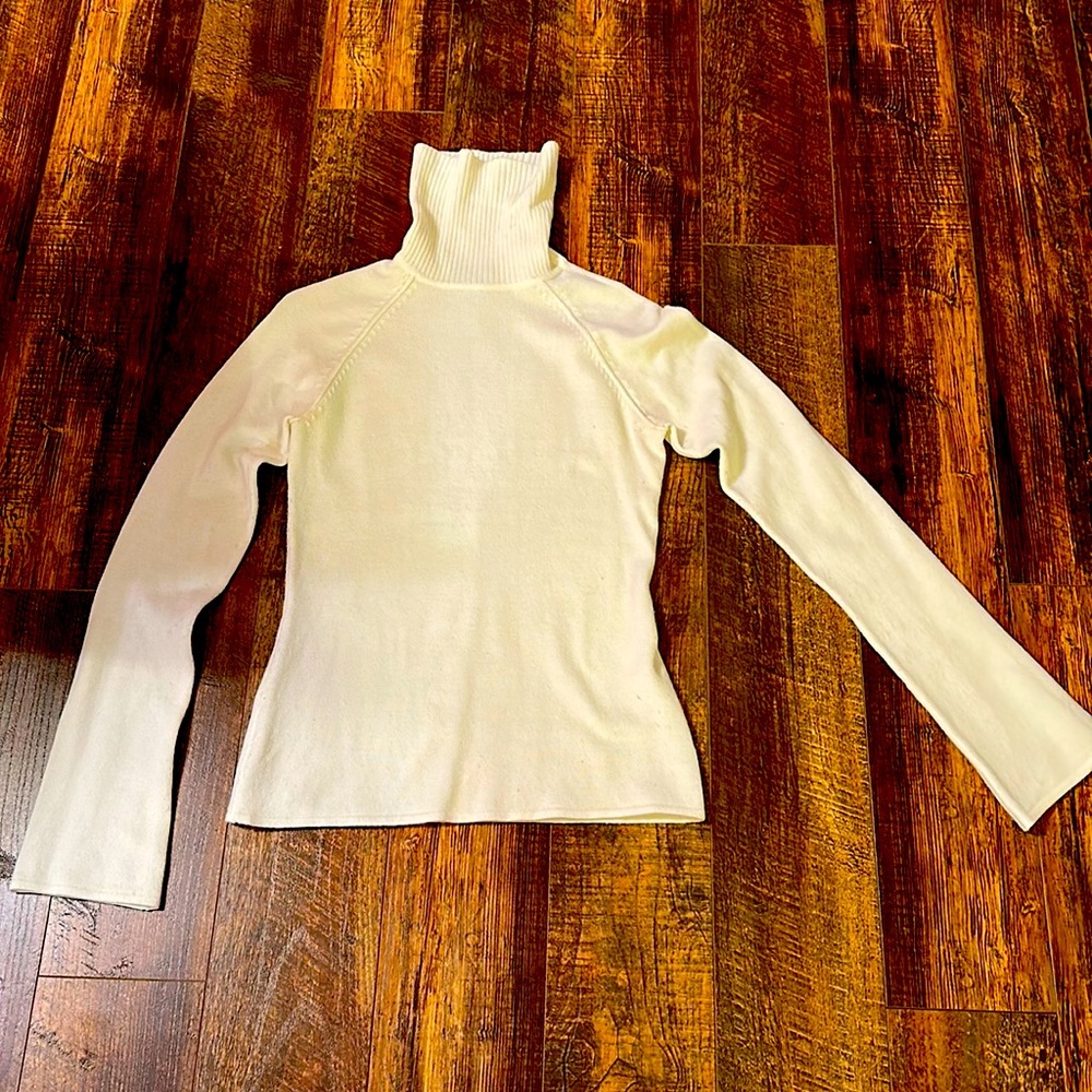 Cream colored long sleeve turtle neck. Worn twice